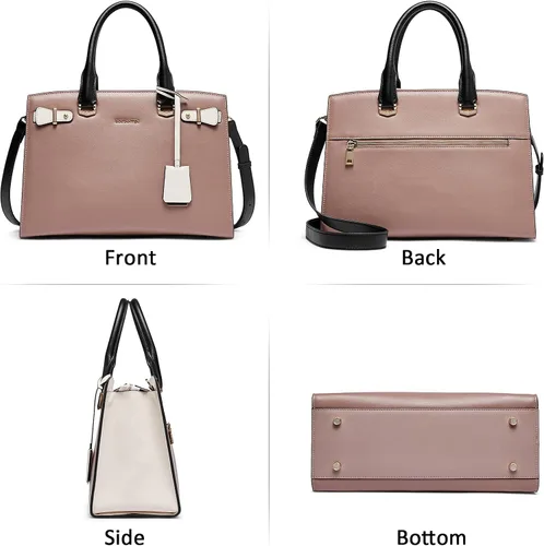 Miniatura 7 de BOSTANTEN Bolso de cuero para mujer, bolso de diseñador con asa superior, bolso cruzado, Bolsas colgantes de cuero para mujer
