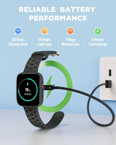Miniatura 9 de Reloj para niños BIGGERFIVE sin necesidad de teléfono, reloj inteligente de fitness de 1.8" Amoled con podómetro, frecuencia cardíaca, rastreador