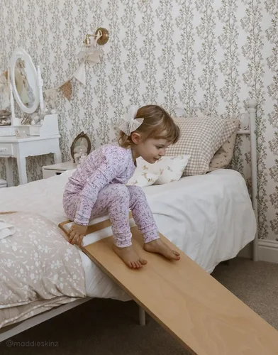 Miniatura 3 de moimoln Pijama de algodón suave para bebés y niñas y niños, con estampado de flores modales, manga larga, ajuste ceñido, 19.7 ft-5T