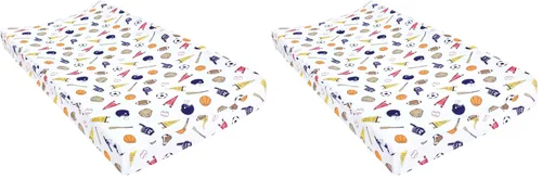 Miniatura 32 de Hudson Baby Funda unisex para cambiador de bebé, ventilador deportivo, talla única Sports Fan