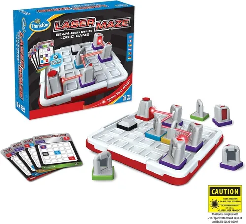 Think Fun Laberinto láser (clase 1) Juego cerebral y juguete STEM para niños y niñas de 8 años en adelante, juego galardonado y desafiante para