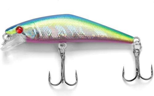 Miniatura 9 de Kit de señuelos de pesca, señuelo de minnow, cebo duro, cebos de manivela, wobbler de hundimiento, anzuelos agudos, señuelos de pesca de 2.7 in