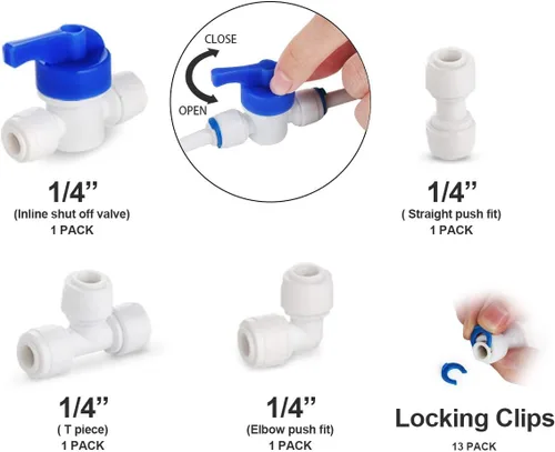Miniatura 3 de Kit de línea de agua para refrigerador, kit de línea de agua extra larga de 49.2 pies para máquina de hielo del refrigerador, línea de agua con tubo