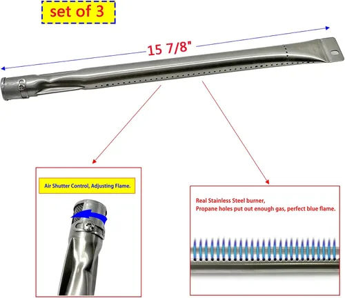 Miniatura 5 de Kit de piezas DG136 Reemplazo para parrilla de gas Brinkmann Pro Series 8300,810-8300-W 3 quemadores, placa de calor, rejilla de cocción