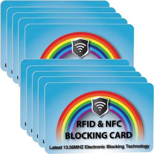 Miniatura 11 de SaiTech IT Paquete de 5 Tarjetas de Bloqueo RFID, Una Tarjeta Protege Toda la Billetera y Cartera, Protector de Tarjetas de Débito y Crédito