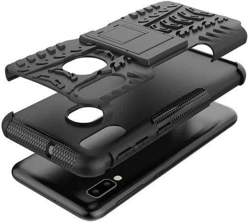 Miniatura 7 de Asuwish Funda de teléfono para Samsung Galaxy A10e con protector de pantalla de vidrio templado y soporte delgado, híbrida, resistente, funda