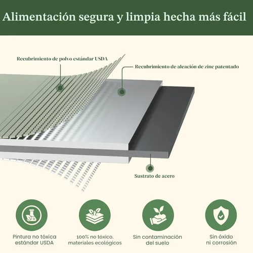 Miniatura 5 de Vego garden Kit de cama de jardín elevada, 17 pulgadas de alto, 9 en 1, 8 x 2 pies, maceta elevada de metal para verduras, flores, jardinera