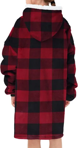 Miniatura 3 de Century Star Manta con capucha para mujeres y hombres, sherpa, de gran tamaño, gruesa, acogedora, suave, cálida, para adultos, sudadera con capucha