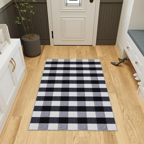 Miniatura 56 de Ottomanson Alfombras de 5 x 6 pies 6 pulgadas para sala de estar, alfombra de área para dormitorio, antideslizante, duradera y grande para zonas