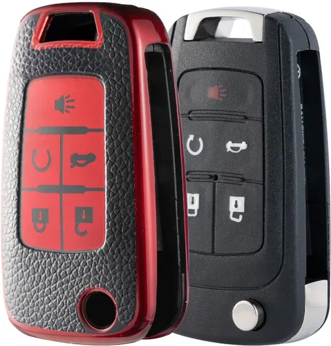 Miniatura 3 de Funda para llavero de Chevy, funda de cuero TPU suave para llavero de automóvil Chevrolet Camaro Cruze Equinox Malibu Trailblazer Impala Sonic Buick