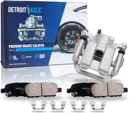 Miniatura 16 de Detroit Axle - Kit de freno trasero para Honda Civic CRX Prelude Acura Integra Rotores de freno perforados y ranurados Pastillas de freno