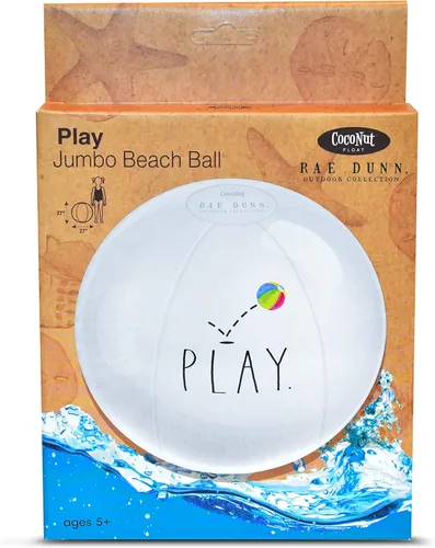Coconut Float Rae Dunn - Pelotas de playa inflables grandes de 27 pulgadas, ideales para fiestas de verano y eventos de natación Juega.