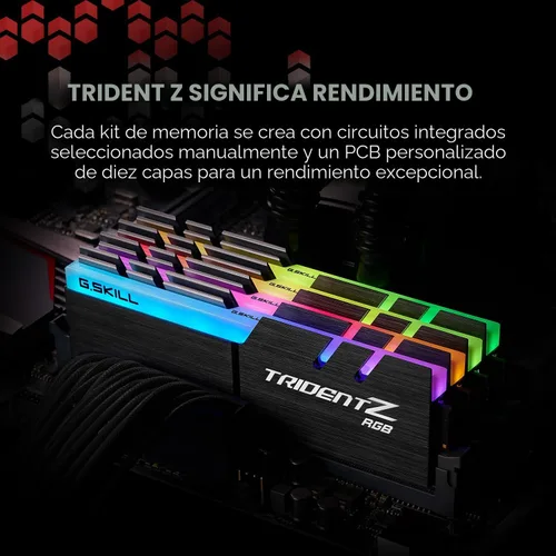 Miniatura 2 de G.SKILL Trident Z RGB Series DDR4 RAM (XMP) 64 GB (2 x 32 GB) 3600MT/s CL18-22-22-42 1.35V Intel AMD Memoria de computadora de escritorio U-DIMM