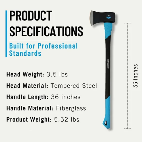 Miniatura 4 de Channellock Hacha - Broca única, diseño duradero - 3-1/2 lb - Acero