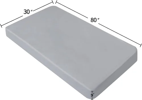 Miniatura 2 de Sábanas de cuna de 30" x 80", sábana ajustada de tamaño de cuna con cama estrecha/litera de campamento/camas para invitados/camping/remolques de Gris