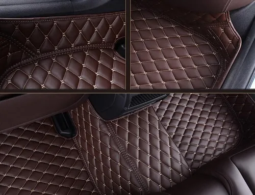 Miniatura 4 de Tapetes de automóvil personalizados para el 99% de modelos de vehículos, cuero, tapicería completa, color beige, rojo, rosa, azul, púrpura