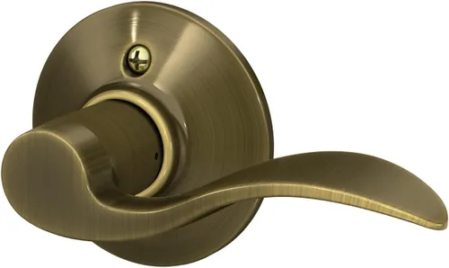 Miniatura 76 de SCHLAGE - Manija de puerta Accent con cerradura de paso libre para pasillo y armario en bronce antiguo - F10 ACC 716 Bronce Envejecido