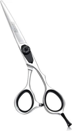 Miniatura 5 de Moontay Juego de tijeras de corte de pelo de 5.5 pulgadas con agujeros grandes para los dedos, tijeras de adelgazamiento de peluquero profesional
