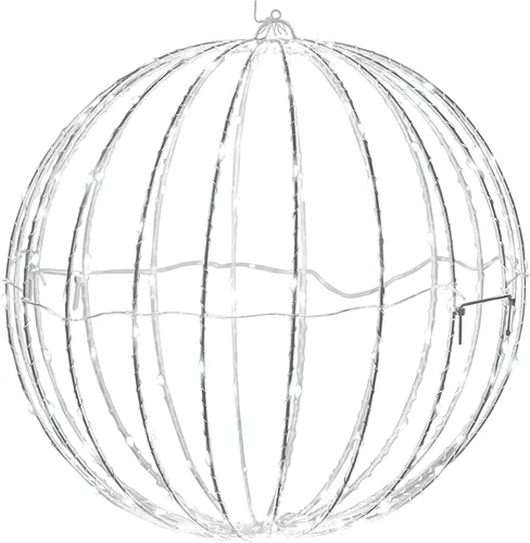 Miniatura 8 de Alpine Corporation Adorno colgante de metal plegable para interiores y exteriores de 16 pulgadas de alto, con luces LED blancas cálidas, decoración