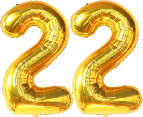 Miniatura 15 de KatchOn Globo Número 22 Plateado - 40 Pulgadas Globos Número 22 Globos Plateados Número 22, Decoraciones de Cumpleaños 22 para Hombres Globos
