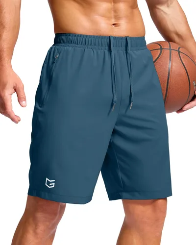 Miniatura 72 de G Gradual Pantalones cortos deportivos para correr para hombre con bolsillos con cremallera, de secado rápido, de 7 pulgadas, 5 pulgadas, 9