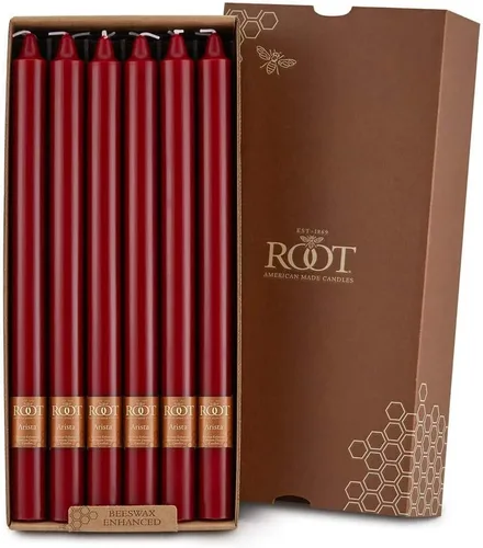 Miniatura 30 de Root Candles Velas de Cena Sin Aroma Juego de Velas en Caja de Mezcla Premium de Cera de Abeja, 9 Pulgadas, Rosa Polvoriento, 4 Unidades Rosa