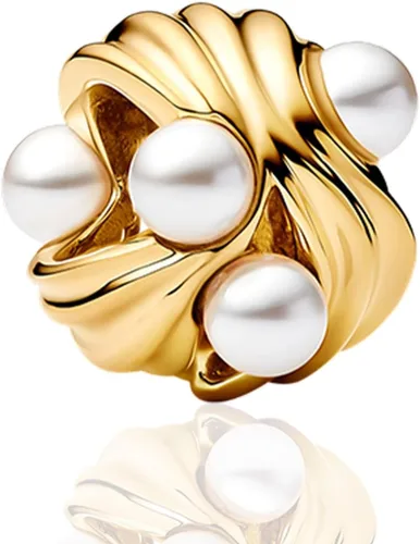Miniatura 35 de Dijes de plata de ley 925 con diseño de oso dorado para mujer, pulseras y collares, regalos para familiares y amigos, 3 piezas/paquete