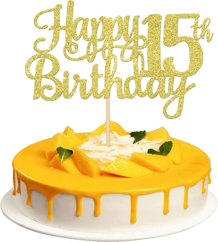 Miniatura 27 de 1 pieza de decoración de pastel de feliz 6º cumpleaños con purpurina para 6 años, palillo de pastel número 6, fabulosa decoración de pasteles