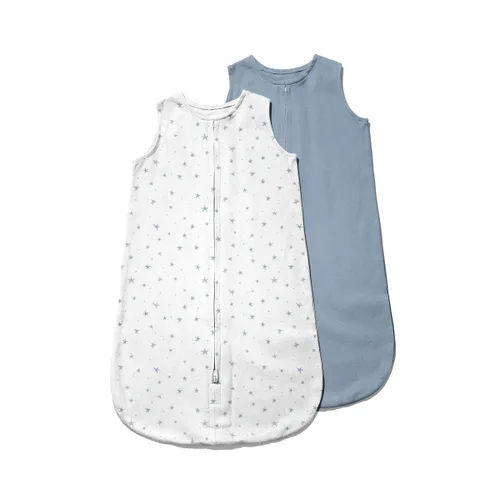 Miniatura 14 de Ely's & Co. Manta de algodón para bebé, saco de dormir de algodón 0-3,3-6, 6-12, 12-18 meses, juego de 2 unidades para bebé niño y niña, rosa, azul