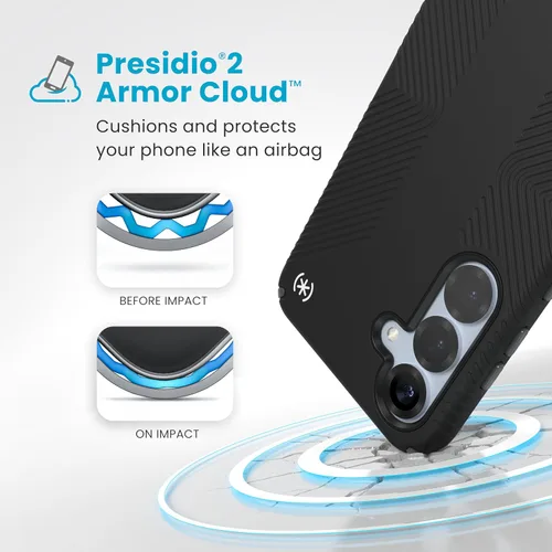Miniatura 5 de Speck Funda para Samsung Galaxy S25 Plus, protección contra caídas de 13 pies, agarre antideslizante, funda para Samsung S25 Plus, bisel elevado