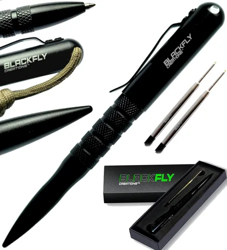 Black Fly, bolígrafo táctico para defensa personal, arma de supervivencia, herramienta para policías, militares, miembros de SWAT, aleación de
