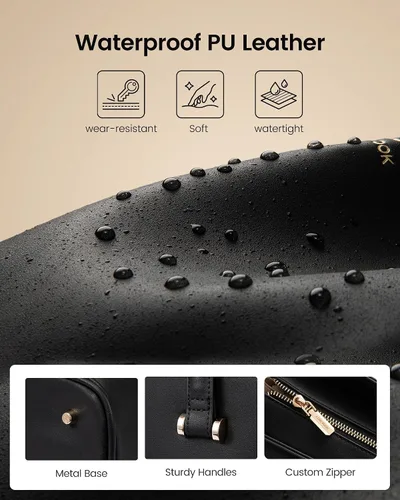Miniatura 5 de LOVEVOOK Bolsa de mano para computadora portátil para mujer, bolsa de cuero para computadora, monederos grandes, maletín profesional