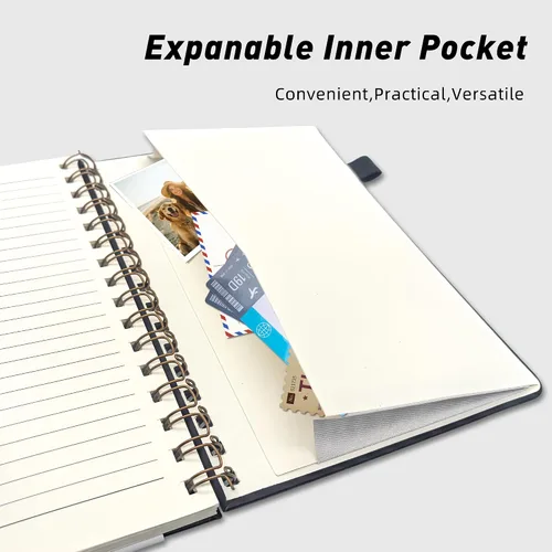 Miniatura 5 de LEAGIM Cuaderno rayado en espiral para mujeres y hombres, cuaderno de tapa dura con rayas universitarias para trabajo y toma de notas, diarios