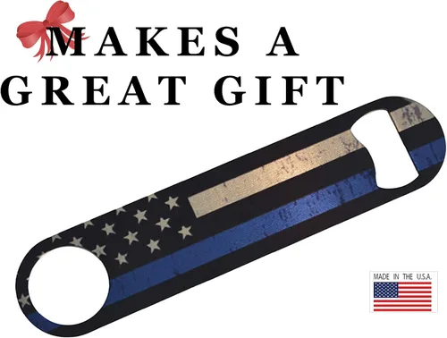 Miniatura 4 de Abrebotellas de velocidad para oficial de policía de línea azul fina, regalo resistente, aplicación de la ley, bandera Blue Lives Matter