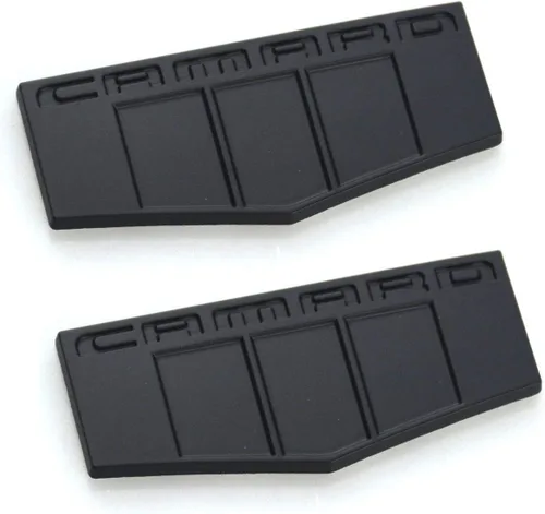 2x Camaro M Emblems Badge Front Right Left Fender 3D Replacement for Camaro SS RS Zl1 Matte Black (negro mate)
