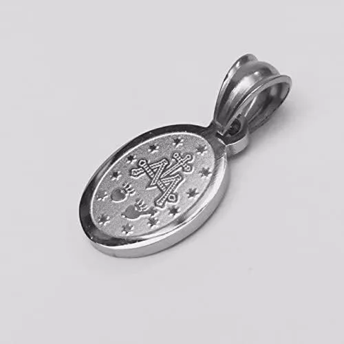 Miniatura 2 de Amythyst AVELI Colgante Virgen María de Acero Inoxidable (Plata y Oro Amarillo)