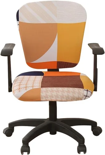 Miniatura 11 de Jinzio Funda para silla de oficina de computadora, tela protectora dividida y elástica, de poliéster, universal, para escritorio, para silla
