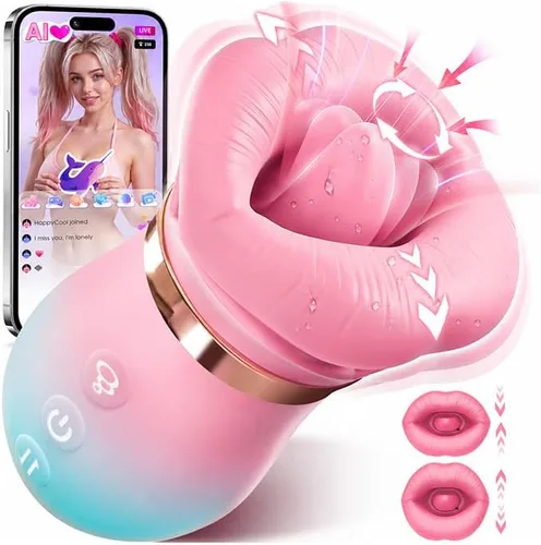 Miniatura 11 de Vibrador de juguete sexual para adultos para mujeres – Sovokn 5 en 1 vibrador de succión bucal rosa juguete sexual 10 lamiendo la lengua, 3 juguetes