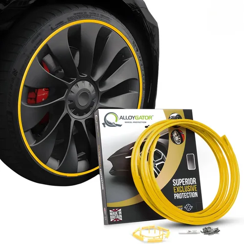 Miniatura 19 de AlloyGator Protector de Llanta Dorado para Ruedas de Automóvil (Se Adapta a Ruedas de 12-24" de Diámetro) - Paquete de 4 Protectores de Rueda