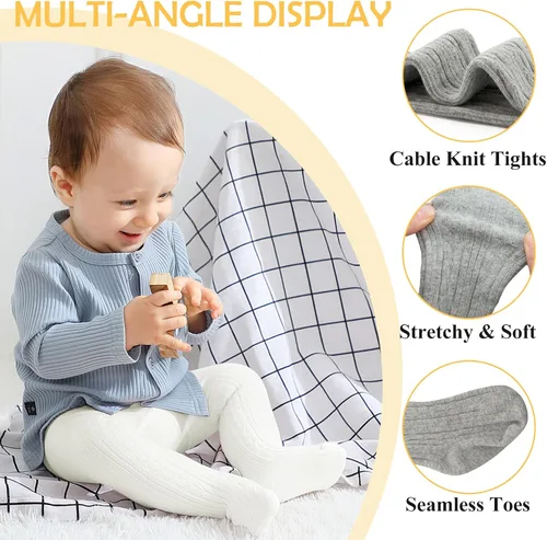 Miniatura 3 de American Trends Mallas de punto trenzado para bebés y niñas