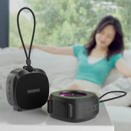 Miniatura 2 de Altavoz Bluetooth, inalámbrico portátil, altavoz impermeable IPX5, Bluetooth 5, luces de color RGB, sonido estéreo fuerte, bajo, emparejamiento TWS
