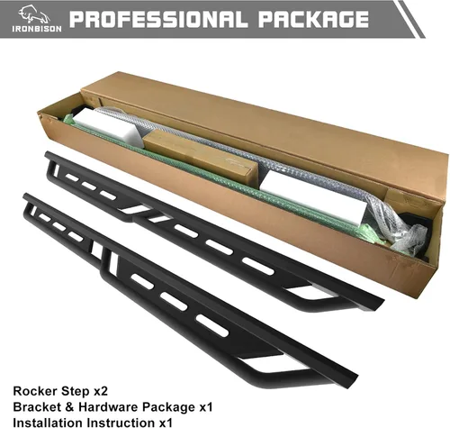 Miniatura 8 de IRONBISON Estribos compatibles con Silverado/Sierra 1500 Crew Cab 2019-2026 Silverado/Sierra 2500/3500 Crew Cab 2020-2026 Crew Cab Heavy Duty