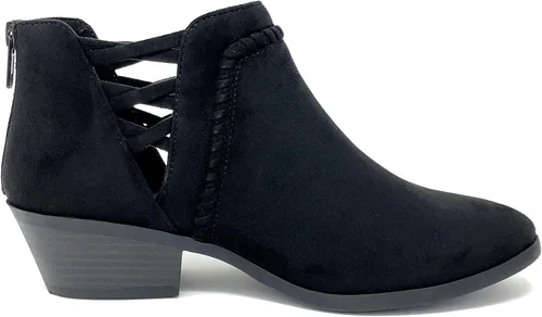 Miniatura 2 de Soda Sincere - Botines de tacón bajo para mujer con correas elásticas cruzadas