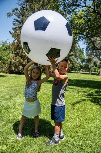 Miniatura 2 de DO-U-Play Games - Balón de fútbol jumbo, 30 pulgadas de diámetro, material de goma superior duradero y resistente, pelota inflable grande
