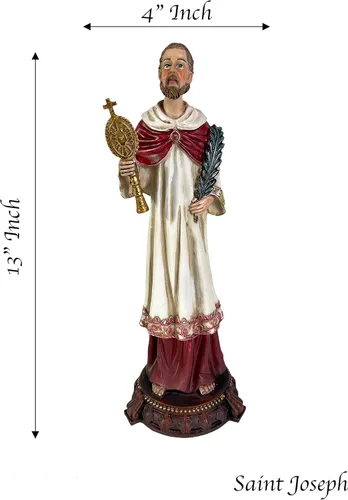 Miniatura 2 de Urbalabs Estatua de San José Santos Católicos Estatuas Religiosas Figuras religiosas 13 pulgadas Estatua del Sagrado Corazón de Jesús Crucificado