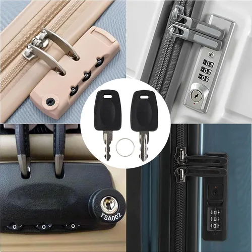 Miniatura 4 de TSA Key 002 007 - Maleta universal con llave de bloqueo con 2 anillos para combinaciones de contraseñas olvidadas de cerraduras de equipaje