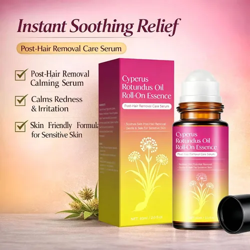 Miniatura 2 de Suero calmante enrollable para después de la depilación con aceite Cyperus Rotundus, 2.1 fl oz (2.0 fl oz), bola enrollable suave sin desorden