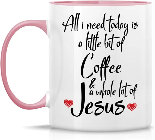 Miniatura 22 de Retreez Taza divertida – This Girl Runs on Coffee + Jesus - Tazas de café de cerámica de 11 onzas – Divertido, sarcasmo, sarcástico, motivacional