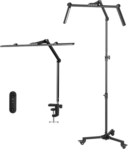 Miniatura 8 de HITTI Luz de Esteticistas, Luz Flexible de Cuello de Ganso para Pestañas para Técnicos de Pestañas, Luz LED de Media Luna con Soporte para Teléfono