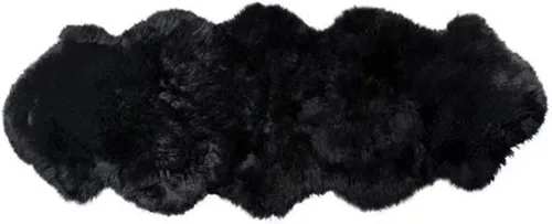 Miniatura 20 de Woolous Alfombra de piel de oveja de 4 x 6, alfombra de piel de cordero natural auténtica de Nueva Zelanda, grande, cuádruple, para decoración